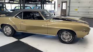 69' Z28 Camaro in Olympic Gold! #ohiocorvettesandmusclecars #camaro #chevrolet #muscle #classic