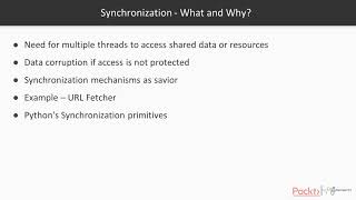 Concurrent Programming in Python: Synchronization in Python| packtpub.com