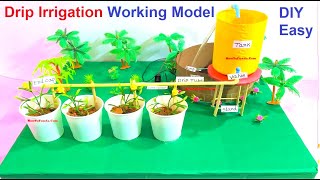 drip irrigation working model science fair project 3d | DIY howtofunda | innovative | inspire award