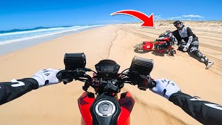 Why did he bring a HONDA GROM to the dunes?!