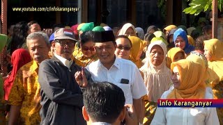 Pilkada Karanganyar 2018 Pak Yuli Berangkat menuju TPS di iringi Warga