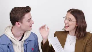 Noah schnapp, Millie bobby brown and finn wolfard answer webs most searched questions