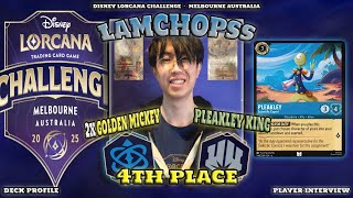 Jonathan Lam 4th Place Disney Lorcana Challenge Melbourne Sapphire Steel Pleakley World Deck Profile