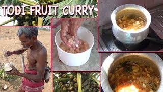 Simple Tadi fruit curry / Grandpa making Palmyra fruit curry | Thati munjala kura