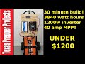 Build a 3840wh solar battery cart for under $1,200 in 30 minutes| #diy  Texas Prepper Projects