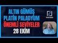 ALTIN, GÜMÜŞ, PLATİN, PALADYUM YORUMLARI | DÜZELTMELERE DİKKAT | 25 EKİM