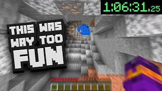 I fell in a cave for an hour and called it a Minecraft Speedrun