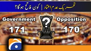 No-confidence motion: PTI Govt 171 Opposition close to 170, who will be the winner..??
