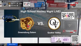 HIGHLIGHTS – Greensburg Salem vs Quaker Valley – PIHL High School Hockey Night LIVE!   Mon Nov 25