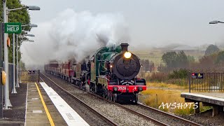 3526, 3642 Australian Steam Locomotives \u0026 Streamliner 4201 POWER through Douglas Park NSW