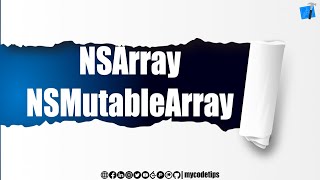 NSArray & NSMutableArray in Objective-C | IOS Series | @mycodetips | [ Hindi ]