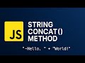 How to use the string Concat method in JavaScript