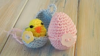 (crochet - part 2 of 2) How To Crochet a Mini Chick & Egg - Yarn Scrap Friday