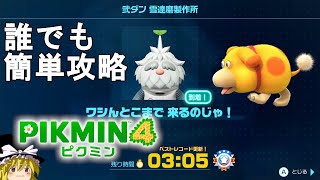 【ピクミン4】誰でも簡単！葉っぱ仙人の挑戦状 弐ダン 雪達磨製作所攻略 プラチナメダルの取り方解説！Pikmin 4 Trial of the Sage Leaf 2nd【ゆっくり実況】