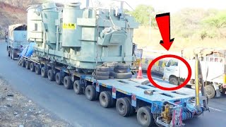 132Wheels Cargo Truck pulling The 4000kg Transform load Suddenly Breakdown at Thoppur Hills Road