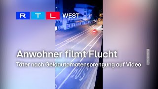 Anwohner filmt Flucht: Täter nach Geldautomatensprengung auf Video | RTL WEST, 03.06.2024