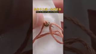 如何在襯衫紐扣上縫一朵郁金香 How to Sew a Tulip on a Button