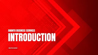 Ananta Business Services | New Introduction Video