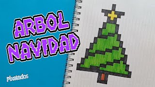 COMO DIBUJAR ARBOL DE NAVIDAD PIXEL ART - PIXELADOS