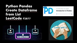 Python Pandas | Create Dataframe from List | LeetCode | Coding Interview Questions