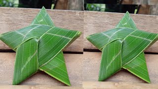 Cara Membuat Bintang Dari Janur/Coconut Leaf Craft