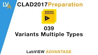 LabVIEW CLAD 039 Variants Multiple Types
