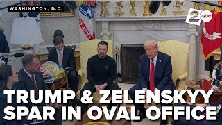 Trump \u0026 Zelenskyy spar in tense Oval Office exchange