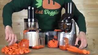 Comparison Kuvings Whole Slow Juicer B6000S \u0026 Hurom Premium Slow Juicer HH.mp4