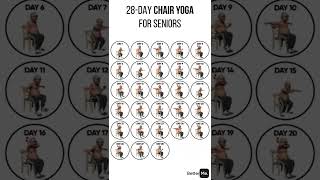 28 Day Chair Yoga For Seniors #shorts #exercise #reducebellyfat #bellyfatloss #yoga