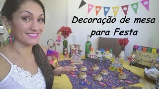 Decoração de mesa para festa