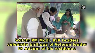 Watch: PM Modi, BJP Leaders celebrate birthday of Veteran leader LK Advani at his residence