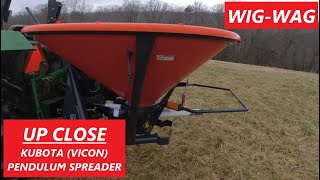 Up Close - Wig-Wag Fertilizer Spreader (Kubota - Vicon Pendulum Spreading Fertiliser)