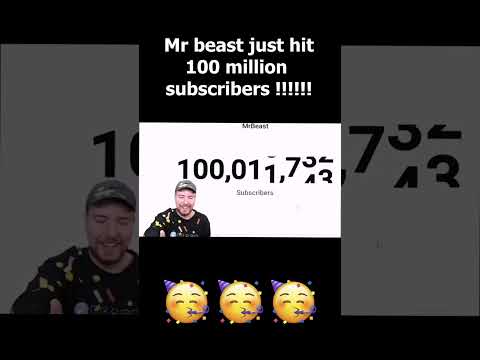 When Mrbeast Hit 100m Subscribers Shorts Youtube