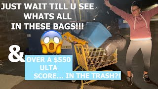 DUMPSTER DIVIN// I FOUND OVER $550 OF MAKEUP IN THE ULTA DUMPSTER + A TON OF D.G.  GRAB BAGS 🙌🏻 😱