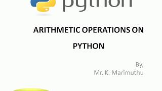 Python in Tamil-3:Arithmetic operators in Python