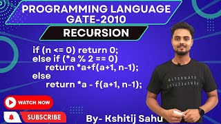 Programming Language GATE- 2010 Problem Solution