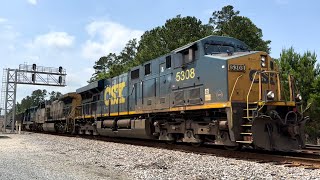 CSX ES40DC 5308 Leads Train M442-15 at Callahan, FL