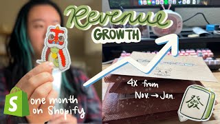 3 things to grow monthly revenue from $9 to $300+ for my art business / 1st month of Shopify