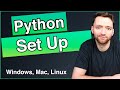 Python Environment Setup for Windows, Mac, Linux (Pip and Venv)