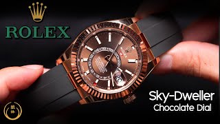 Rolex  EP.1  Sky-Dweller Rose Gold Chocolate Dial   | Pixiu Review