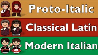 PROTO-ITALIC, CLASSICAL LATIN, MODERN ITALIAN