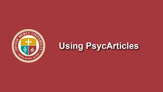 Using PsycArticles