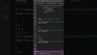 Printing Numbers in a Pattern Python Program