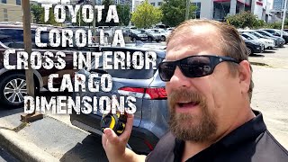 Toyota Corolla Cross interior cargo dimensions