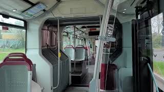 Bologna: inside Iveco Crealis Neo 18 trolleybus nr. 1143, route 14C (running on diesel mode)