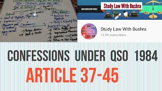 Confession Under QSO 1984 I Study Law With Bushra