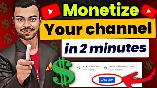 🔥Monetize Your Channel Only in 5 Minutes? | YouTube Monetization Enable Kaise Karen?👍