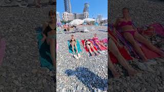 🇬🇪 BATUMI BEACH WALK🔥Georgia 2024😍HIDDEN GEM【4K】 🌊🏝  #beach