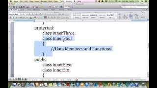 C++ Programming, Nested or Inner Classes - Video 1