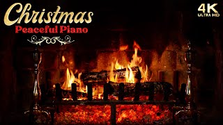 Crackling Christmas Fireplace & Peaceful Christmas Piano Music Ambience - Music by Chris Weeks